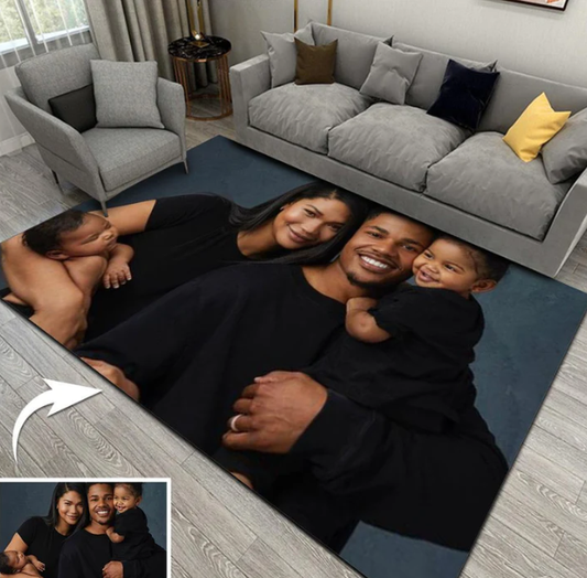 ALLEVI Customize Your Own Commercial Grade Area Rug Or Blanket For Your Family Or Business Name